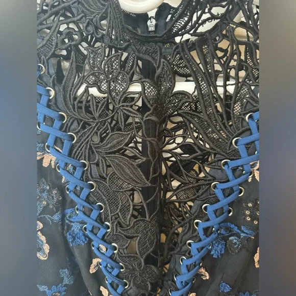 Self Portrait Clementine embroidered guipure lace dress